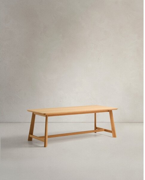 Jedilna miza z mizno ploščo v hrastovem dekorju 100x220 cm Idun – Kave Home