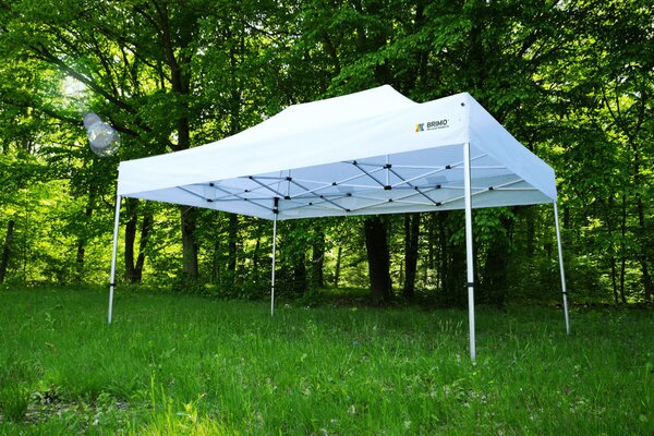 Aluminijast škarjasti šotor 4x8 m za motošport in depo - plus 3 stene - Rdeča