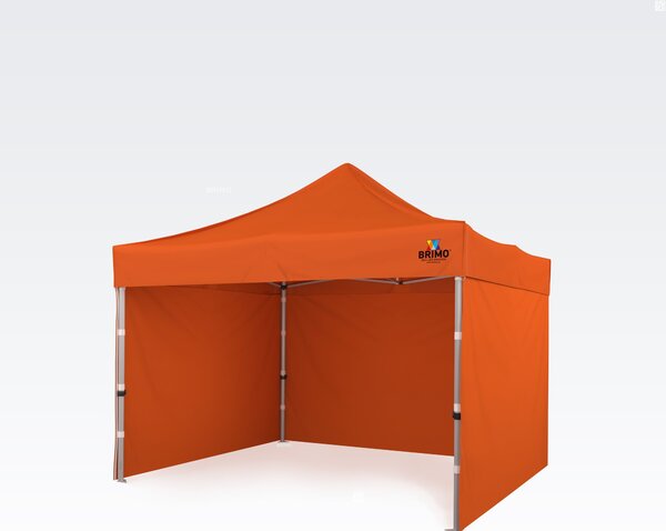 Premijski zabavni šotor 3x3m Aluminij | Najvišja odpornost - plus 3 stene - Oranžna