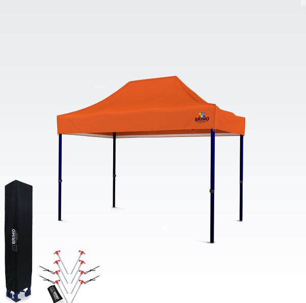 Prodajni šotor 2x3m | Hitro postavljiv paviljon - brez 3 sten - Oranžna