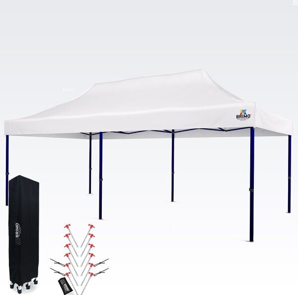 Nepremočiv Šotor za Zabave 3x6m – Brezskrbna Zabava pod 16,5m² Streho - brez 3 sten - Bela