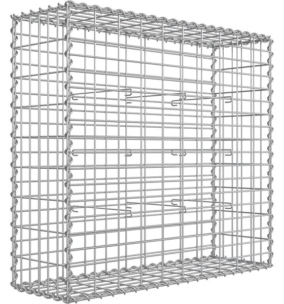 Gabionska košara, vrtna okrasna pregrada, 100 x 95 x 30 cm | SONGMICS