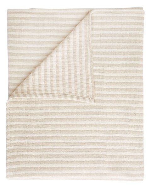 Bombažna odeja v naravni barvi 150x200 cm Cotton Muslin Stripe – Bianca