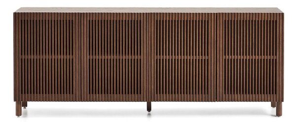 Temno rjava komoda v orehovem dekorju 181x71,5x42,5 cm Beyla – Kave Home