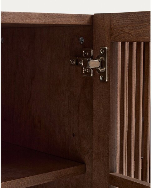 Temno rjava komoda v orehovem dekorju 181x71,5x42,5 cm Beyla – Kave Home