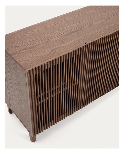 Temno rjava komoda v orehovem dekorju 181x71,5x42,5 cm Beyla – Kave Home