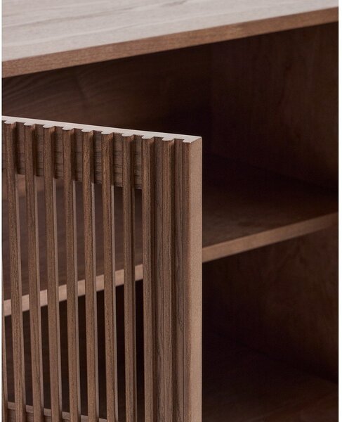Temno rjava komoda v orehovem dekorju 181x71,5x42,5 cm Beyla – Kave Home