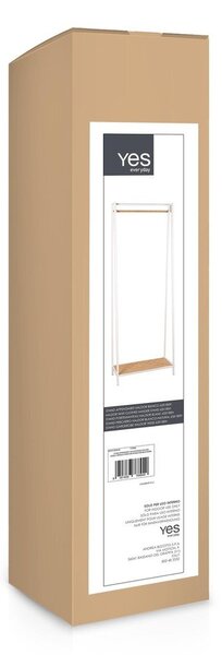 Belo/v naravni barvi jekleno stojalo za oblačila 63x180x34 cm Haldor – Yes Everyday