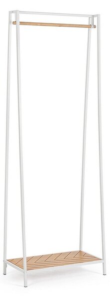 Belo/v naravni barvi jekleno stojalo za oblačila 63x180x34 cm Haldor – Yes Everyday