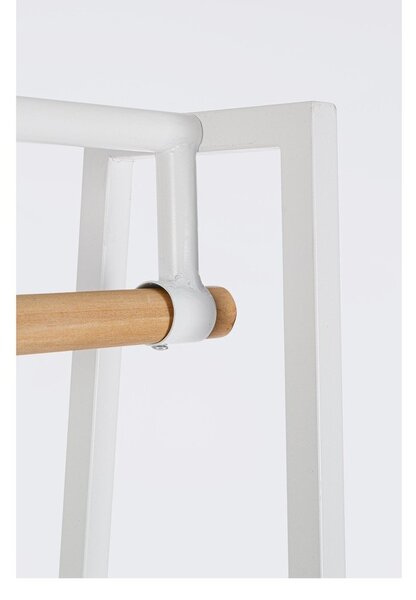 Belo/v naravni barvi jekleno stojalo za oblačila 63x180x34 cm Haldor – Yes Everyday
