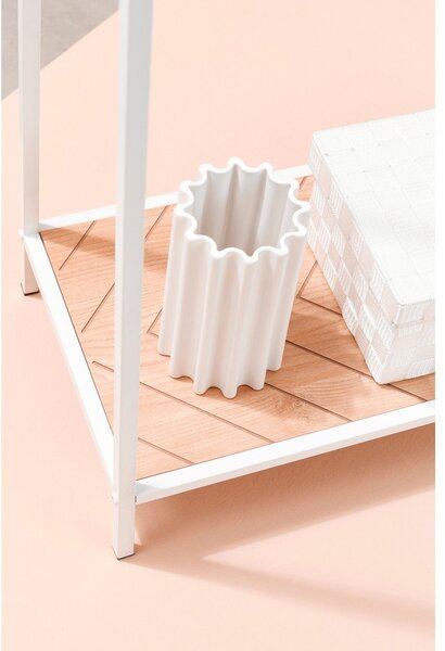 Belo/v naravni barvi jekleno stojalo za oblačila 63x180x34 cm Haldor – Yes Everyday