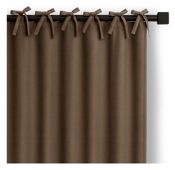 Rjava zavesa za delno zatemnitev 140x250 cm Carli Tie – Restilo