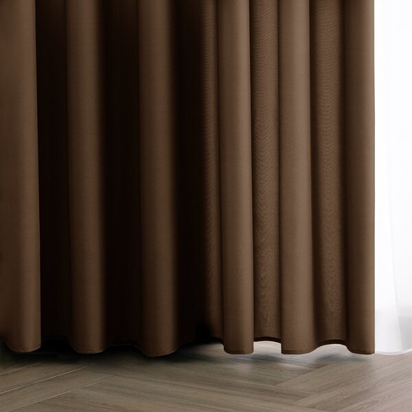 Rjava zavesa za delno zatemnitev 140x270 cm Carli – Restilo