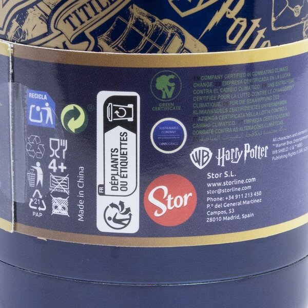 Temno modra otroška steklenička za vodo iz nerjavečega jekla 665 ml Harry Potter – STOR