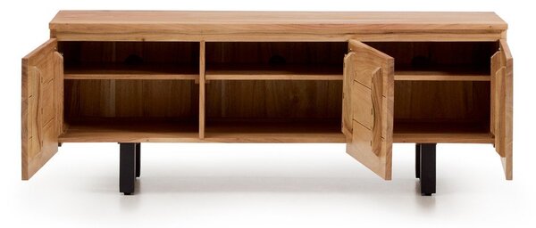 TV omarica iz masivne akacije v naravni barvi 150x58x40 cm Uxue – Kave Home