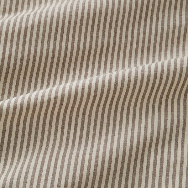 Sivorjava posteljnina za zakonsko posteljo 200x200 cm Cotton Rich Narrow Woven Stripe – Pineapple Elephant