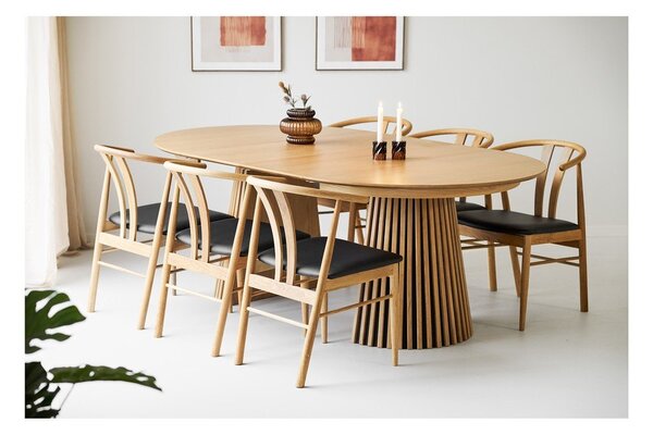 Raztegljiva jedilna miza z dodatno ploščo v hrastovem dekorju 120x200 cm Osaka – House Nordic