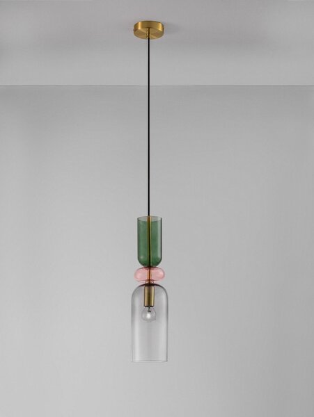Steklena viseča svetilka v zlati barvi ø 11 cm Murano – Nova Luce