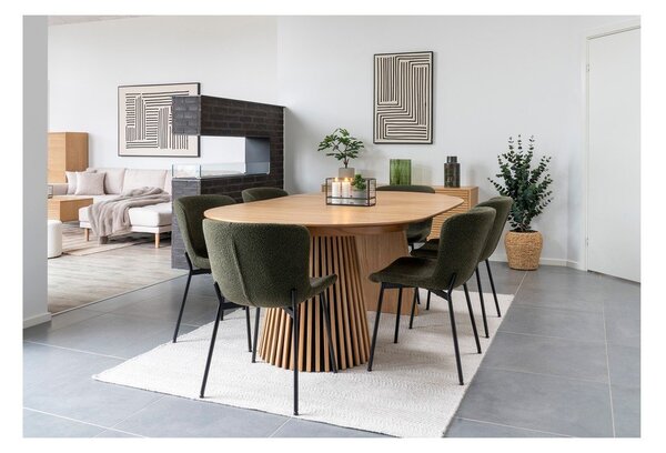 Raztegljiva jedilna miza z dodatno ploščo v hrastovem dekorju 120x200 cm Osaka – House Nordic