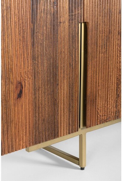 Komoda iz masivnega manga v zlati barvi/v naravni barvi 160x75x40 cm Vilas – Bizzotto