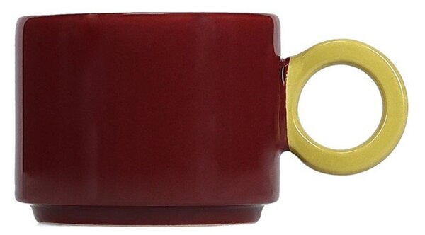 Bordo rdeča skodelica iz kamenine 280 ml Lou – ONA
