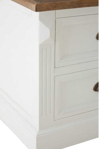 Bela klubska mizica v dekorju jelke 90x90 cm Hardwick – Premier Housewares