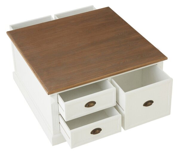 Bela klubska mizica v dekorju jelke 90x90 cm Hardwick – Premier Housewares