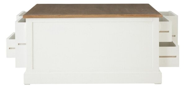 Bela klubska mizica v dekorju jelke 90x90 cm Hardwick – Premier Housewares