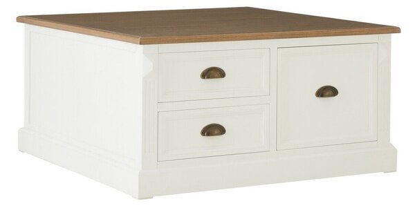 Bela klubska mizica v dekorju jelke 90x90 cm Hardwick – Premier Housewares