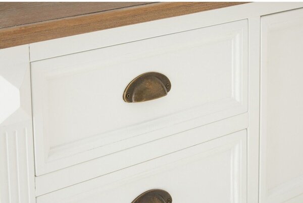 Bela klubska mizica v dekorju jelke 90x90 cm Hardwick – Premier Housewares