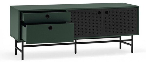 Temno zelena TV omarica 140x52 cm Punto - Teulat