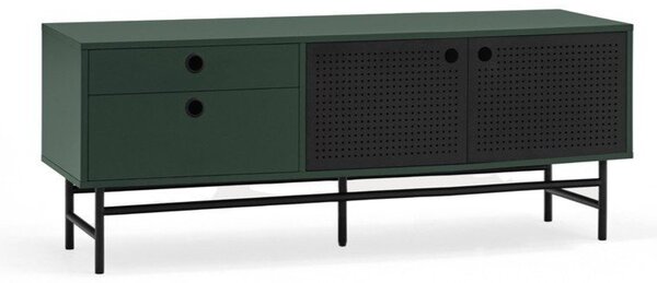 Temno zelena TV omarica 140x52 cm Punto - Teulat