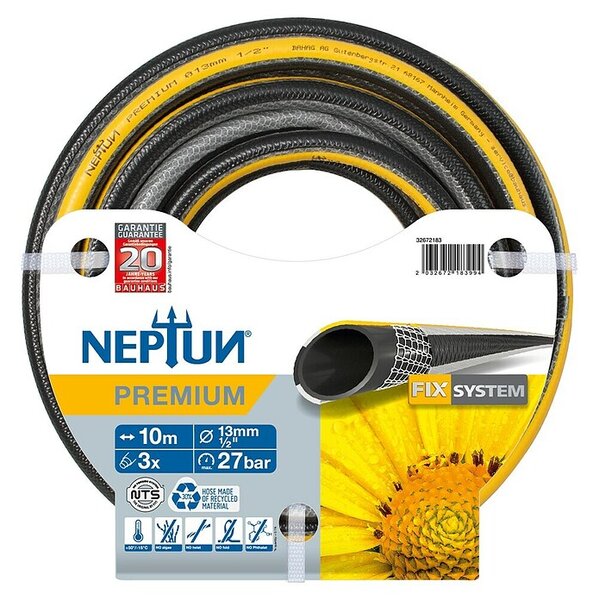 Neptun Premium Vrtna cev (Dolžina: 10 m, Diameter cevi: 13 mm, ½″) productname.garantie.plussign BAUHAUS garancija 20 let