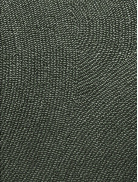 Temno zelena ročno tkana volnena preproga 160x230 cm Calmio – Hanse Home