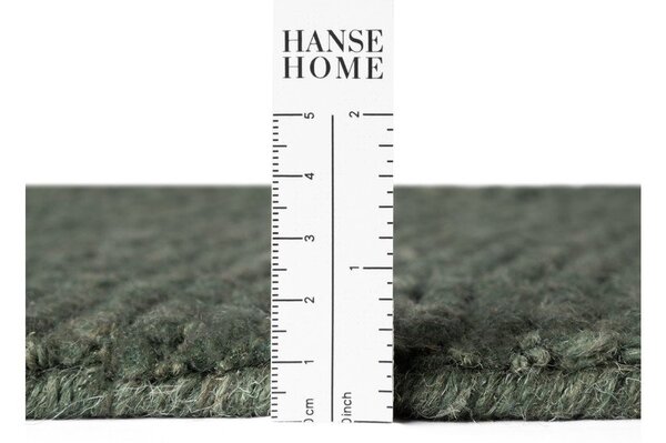 Temno zelena ročno tkana volnena preproga 160x230 cm Calmio – Hanse Home