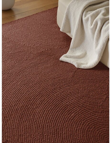 Opečnato oranžna ročno tkana volnena preproga 80x150 cm Calmio – Hanse Home