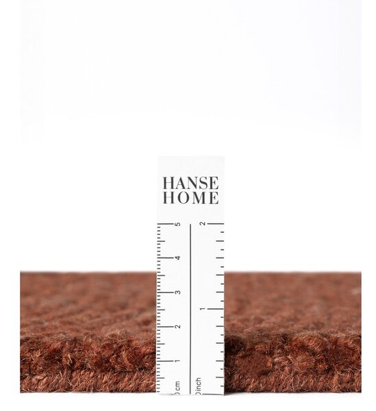 Opečnato oranžna ročno tkana volnena okrogla preproga ø 120 cm Calmio – Hanse Home