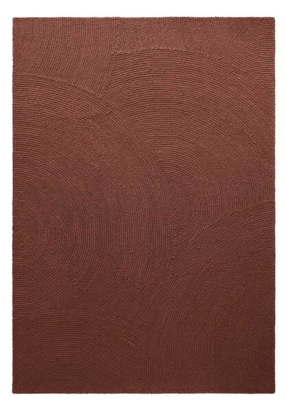 Opečnato oranžna ročno tkana volnena preproga 80x150 cm Calmio – Hanse Home