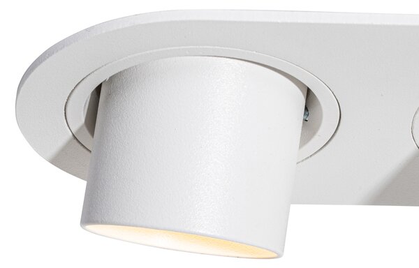 Komplet 6 vgradnih reflektorjev bel GU10 35 mm nagibni 2-lučni - Installa