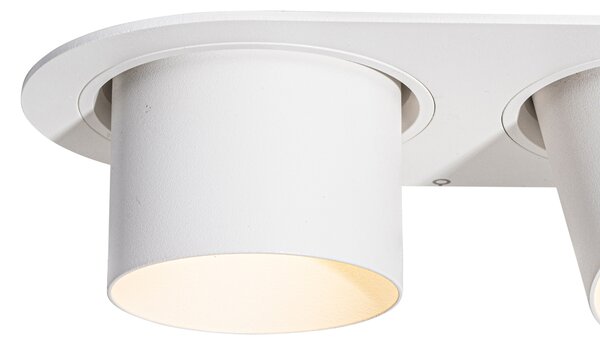 Komplet 6 vgradnih reflektorjev bel GU10 70 mm nagibni 2-lučni - Installa