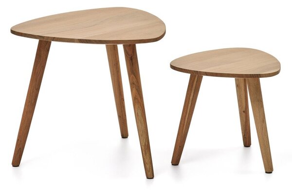 Stranski mizici v kompletu 2 ks iz masivne akacije 60x61 cm Duvani – Kave Home