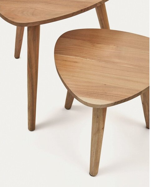 Stranski mizici v kompletu 2 ks iz masivne akacije 60x61 cm Duvani – Kave Home