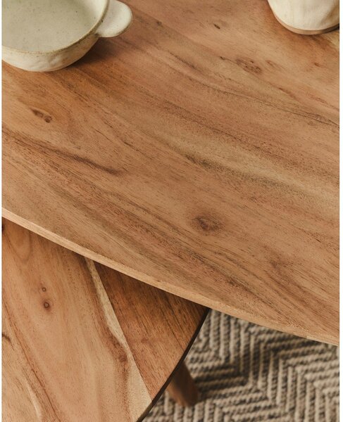 Stranski mizici v kompletu 2 ks iz masivne akacije 60x61 cm Duvani – Kave Home