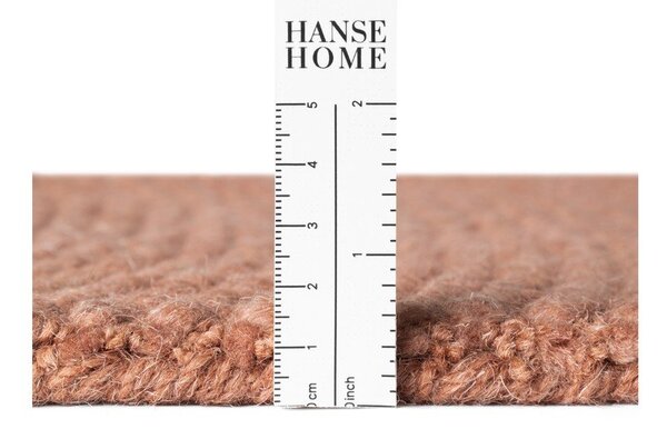 Ročno tkana volnena okrogla preproga v barvi terakote ø 120 cm Calmio – Hanse Home