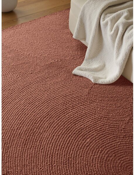Ročno tkana volnena preproga v barvi terakote 80x150 cm Calmio – Hanse Home