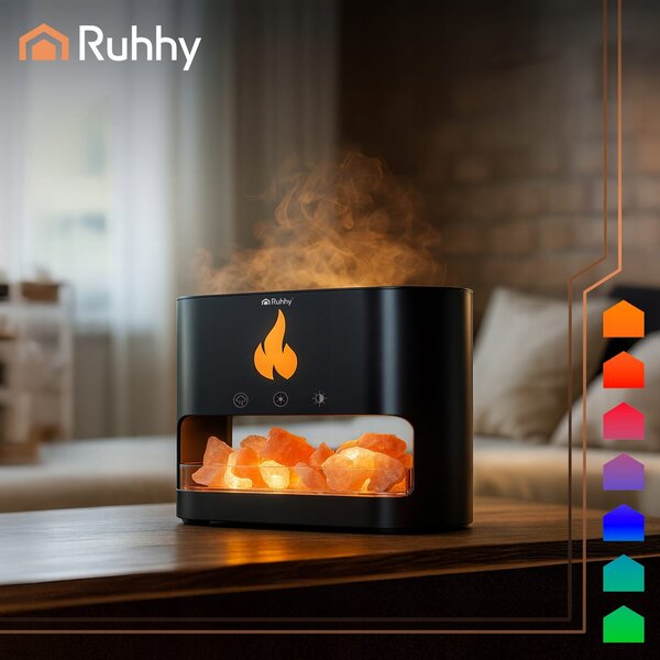 10W difuzor dekorativni LED RGB kamin 250ml vlažilec zraka USB