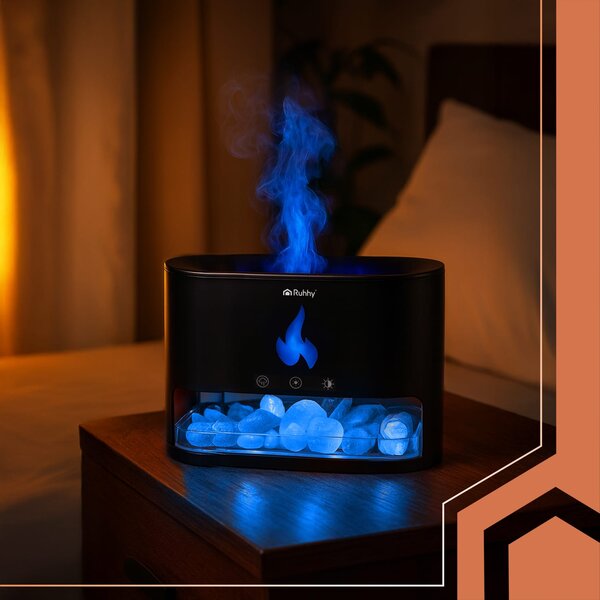 10W difuzor dekorativni LED RGB kamin 250ml vlažilec zraka USB