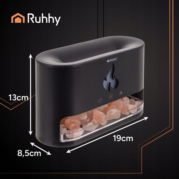 10W difuzor dekorativni LED RGB kamin 250ml vlažilec zraka USB