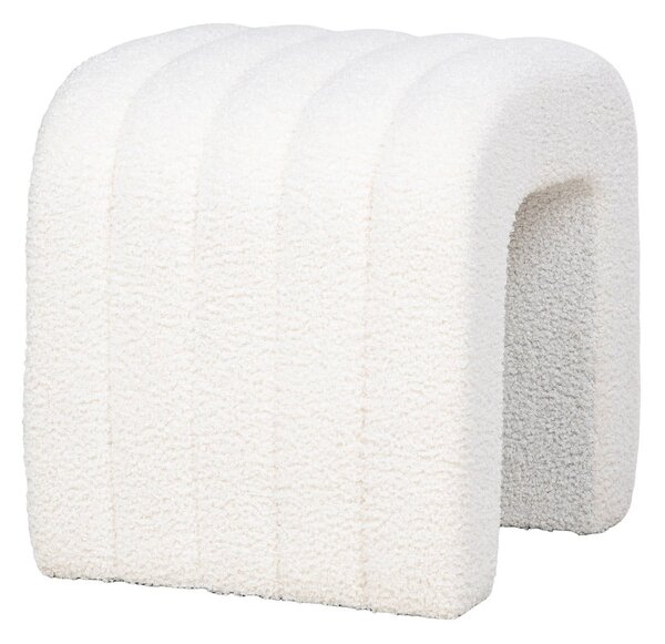 Bel tabure iz tkanine bouclé Colma – House Nordic