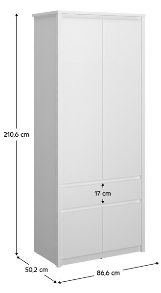 KONDELA Omara 4D1S, bela, ERODIN
